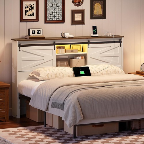 Queen headboard with - queen, storage