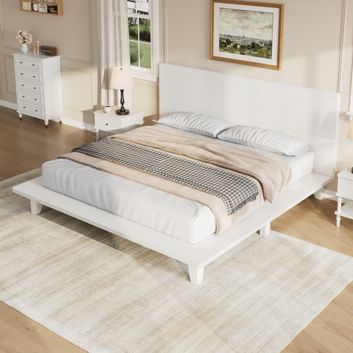Full rustic platform bed - full,